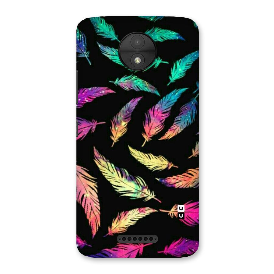 Bright Feathers Back Case for Moto C