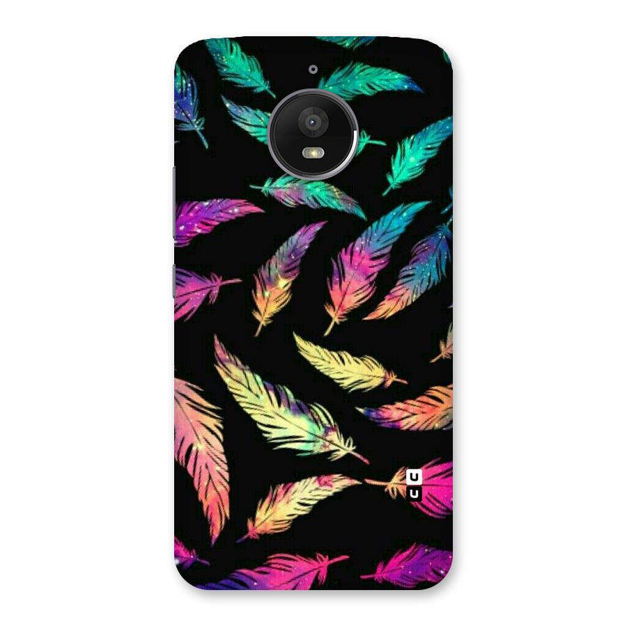 Bright Feathers Back Case for Moto E4 Plus