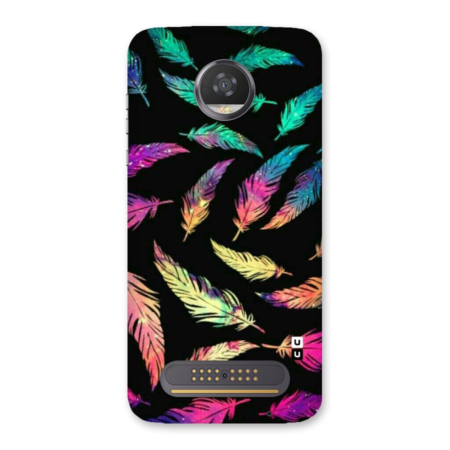 Bright Feathers Back Case for Moto Z2 Play