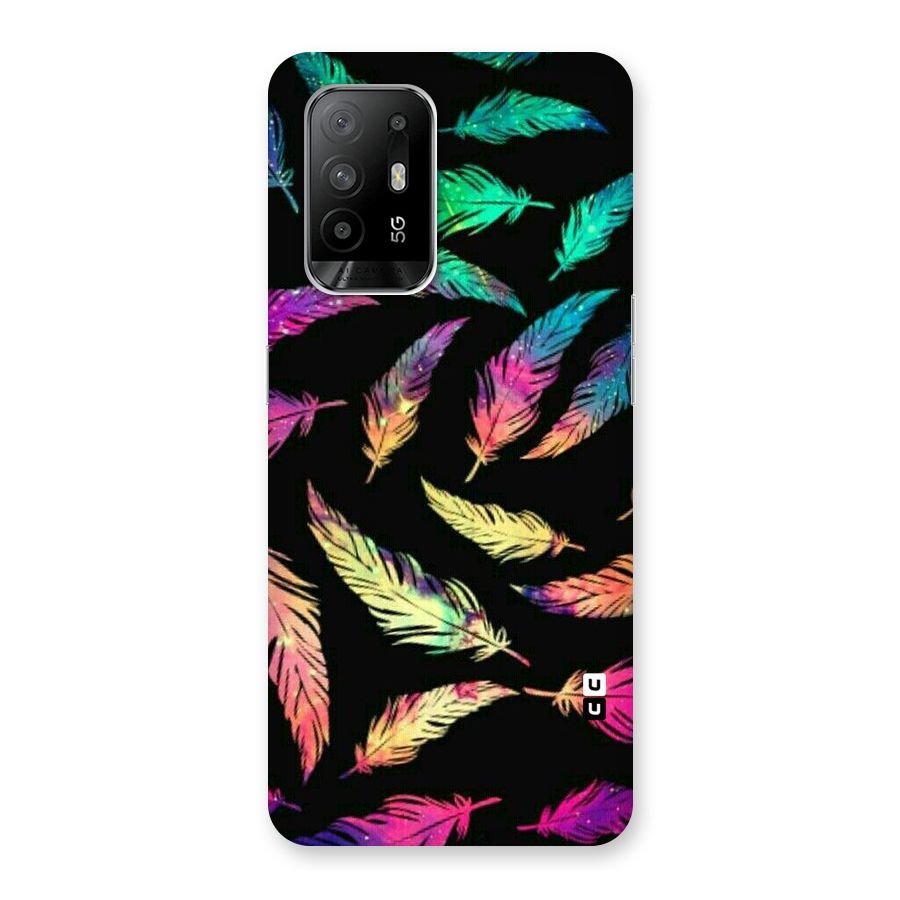 Bright Feathers Back Case for Oppo F19 Pro Plus 5G