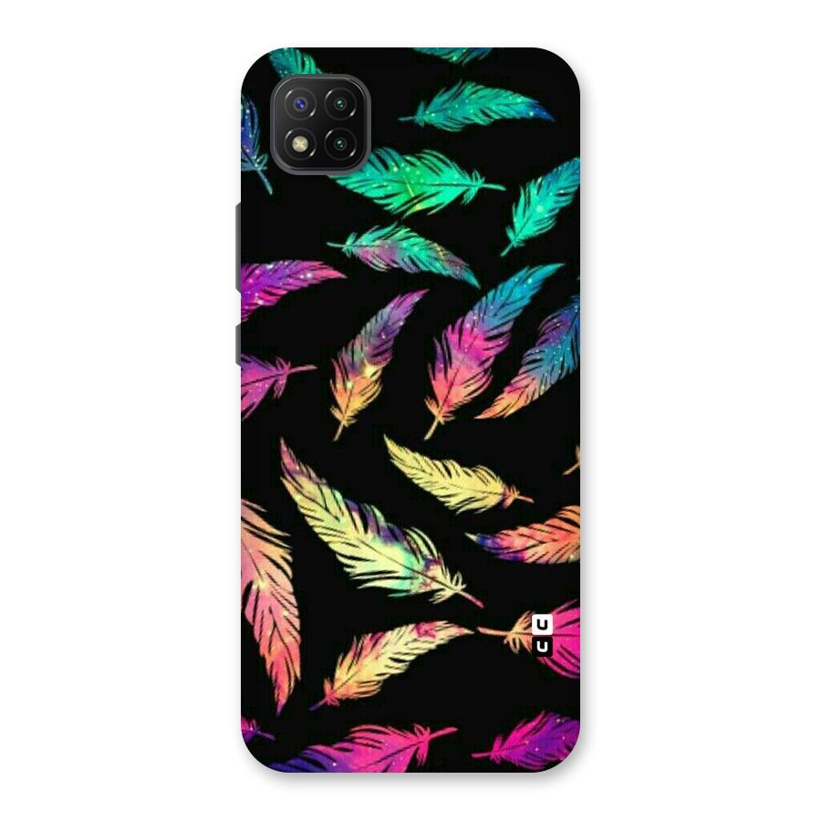 Bright Feathers Back Case for Poco C3