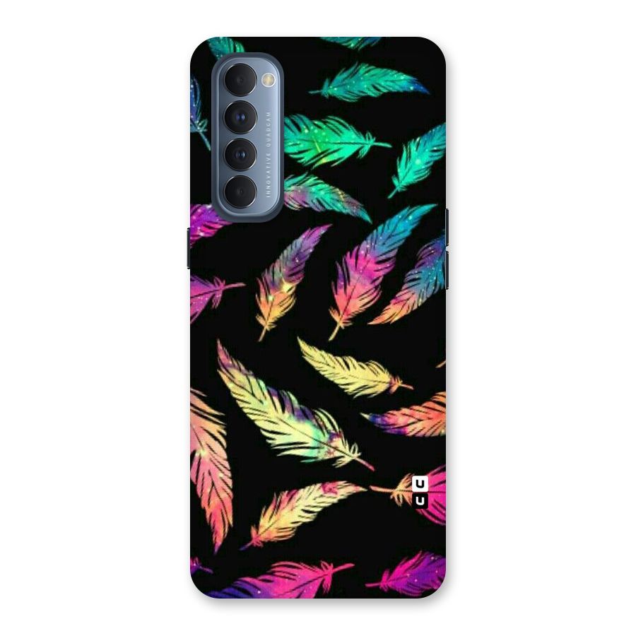Bright Feathers Back Case for Reno4 Pro