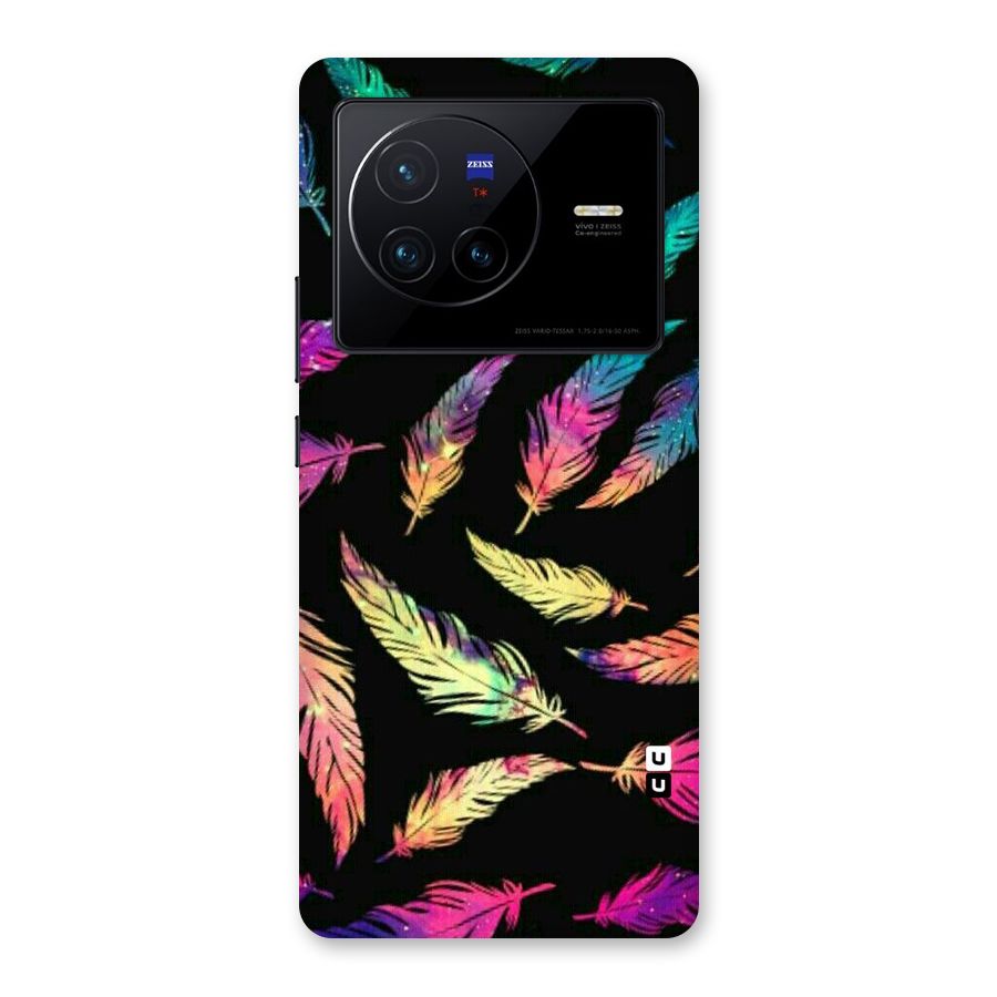 Bright Feathers Back Case for Vivo X80