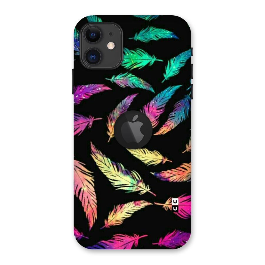 Bright Feathers Back Case for iPhone 11 Logo Cut