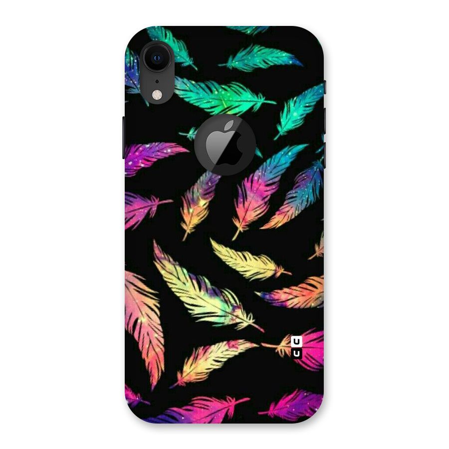Bright Feathers Back Case for iPhone XR Logo Cut