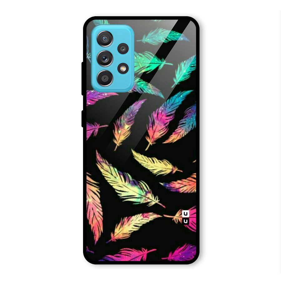 Bright Feathers Glass Back Case for Galaxy A52