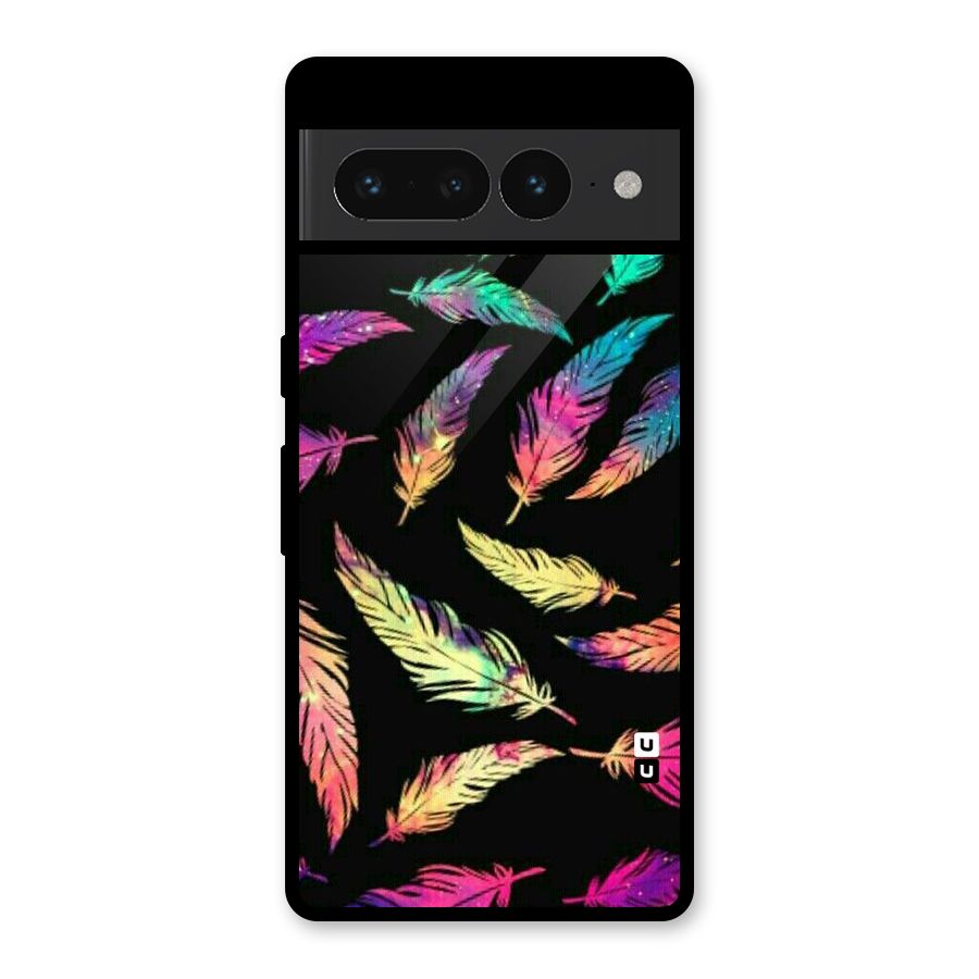 Bright Feathers Glass Back Case for Google Pixel 7 Pro