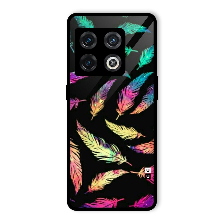 Bright Feathers Glass Back Case for OnePlus 10 Pro 5G