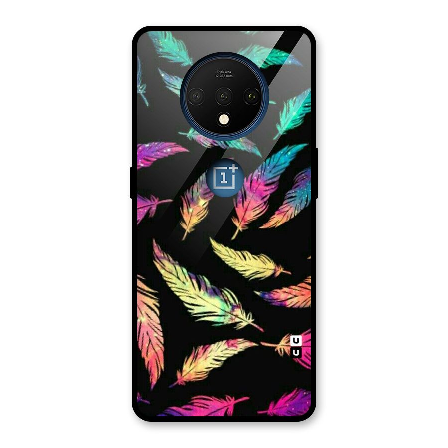 Bright Feathers Glass Back Case for OnePlus 7T