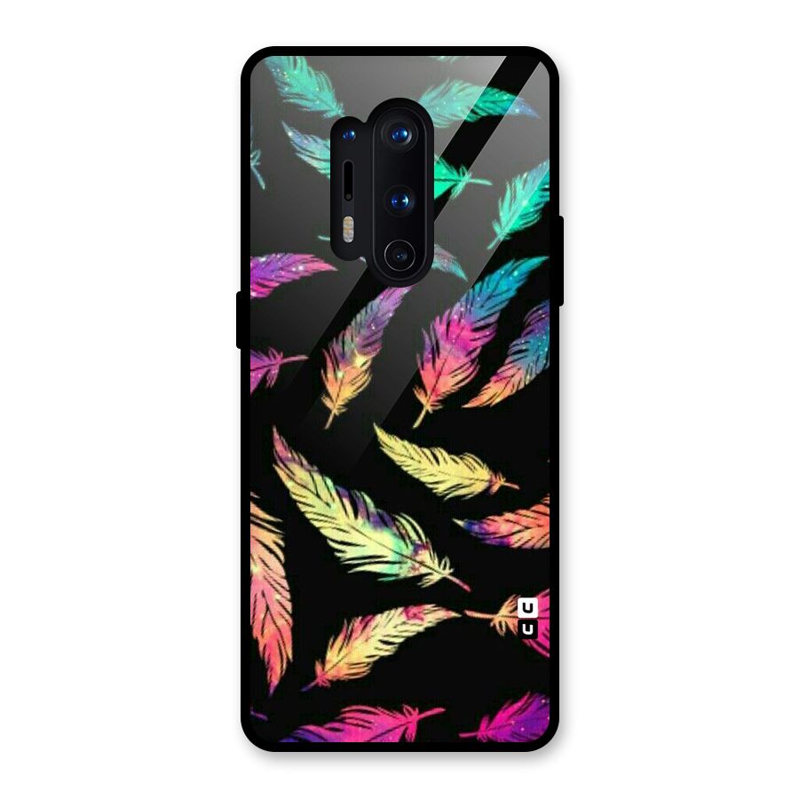 Bright Feathers Glass Back Case for OnePlus 8 Pro