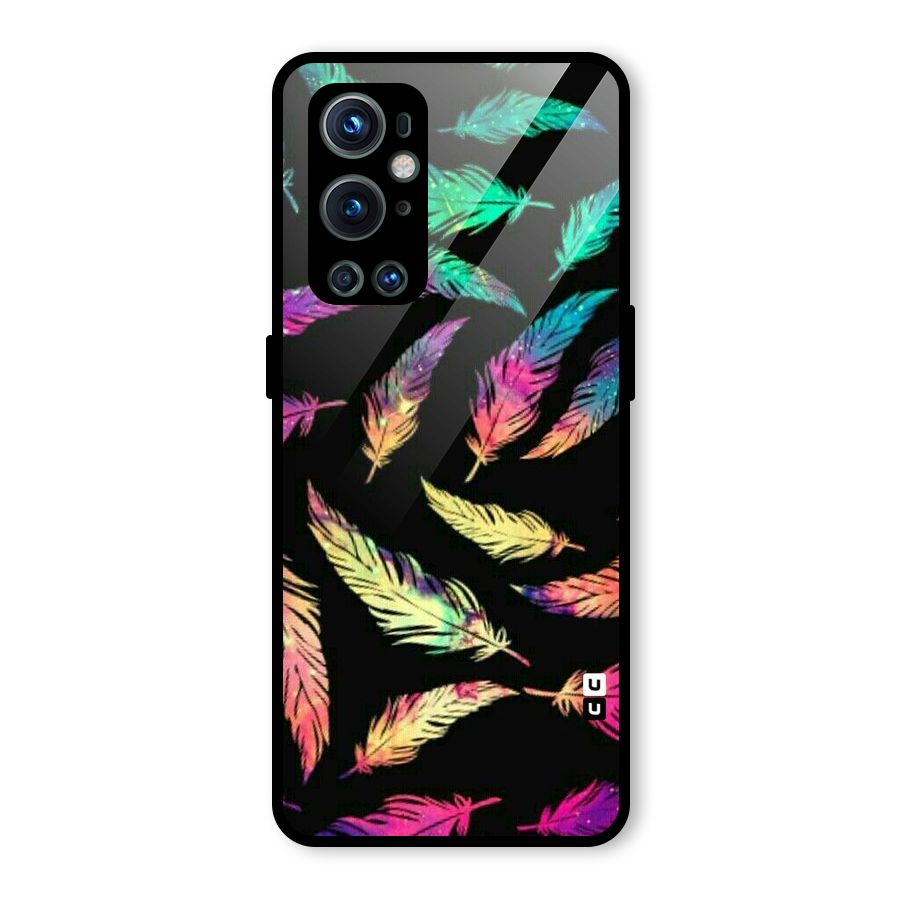 Bright Feathers Glass Back Case for OnePlus 9 Pro
