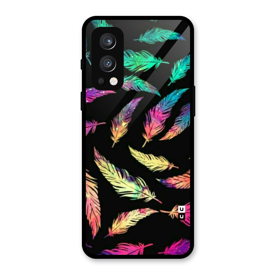 Bright Feathers Glass Back Case for OnePlus Nord 2 5G