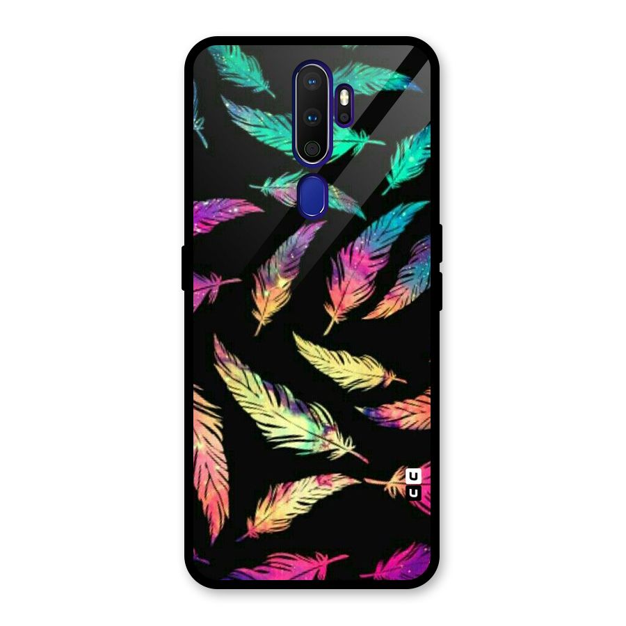 Bright Feathers Glass Back Case for Oppo A9 (2020)