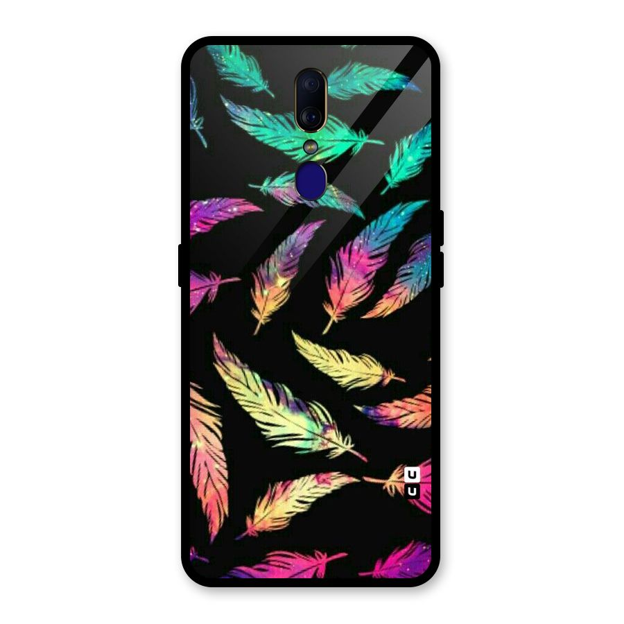 Bright Feathers Glass Back Case for Oppo F11