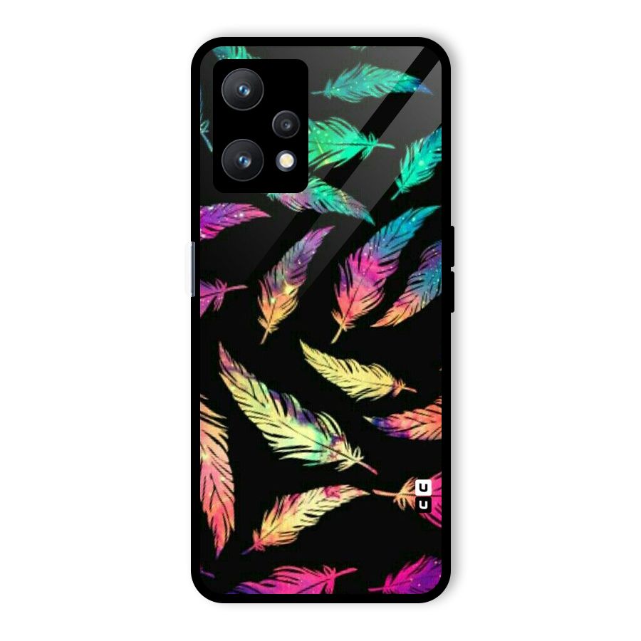 Bright Feathers Glass Back Case for Realme 9 Pro 5G