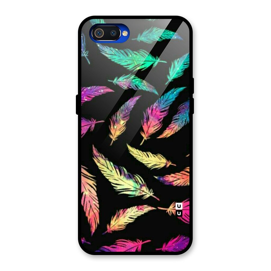 Bright Feathers Glass Back Case for Realme C2