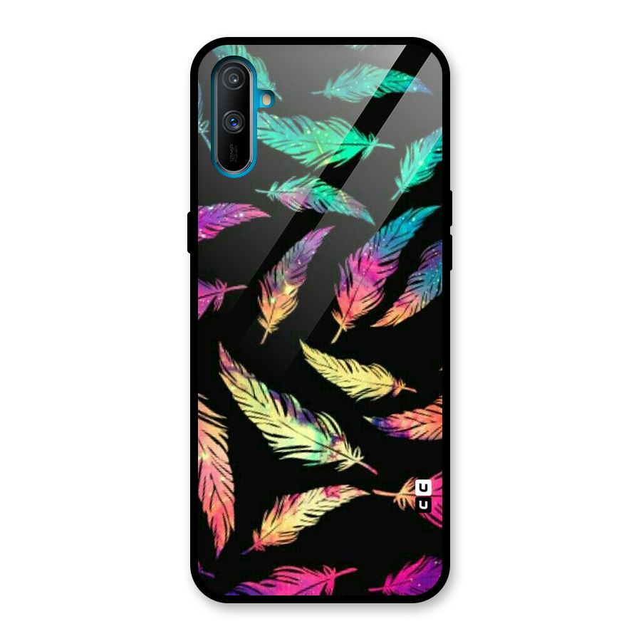 Bright Feathers Glass Back Case for Realme C3