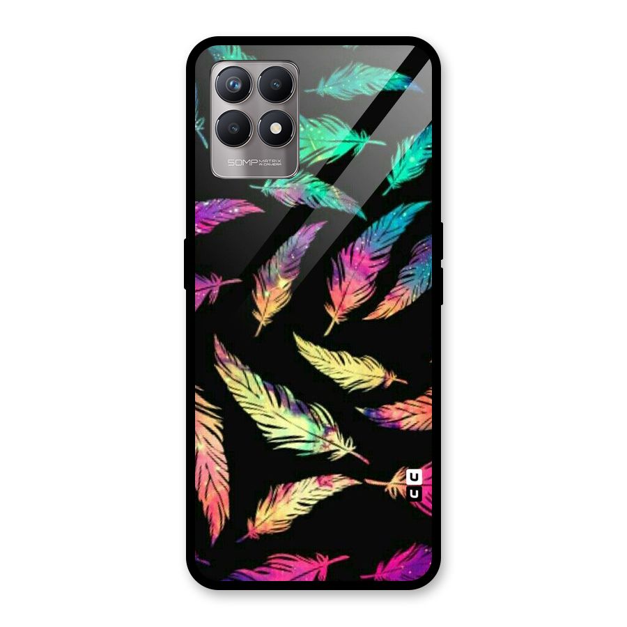 Bright Feathers Glass Back Case for Realme Narzo 50