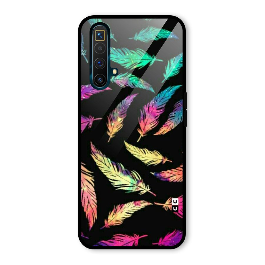Bright Feathers Glass Back Case for Realme X3