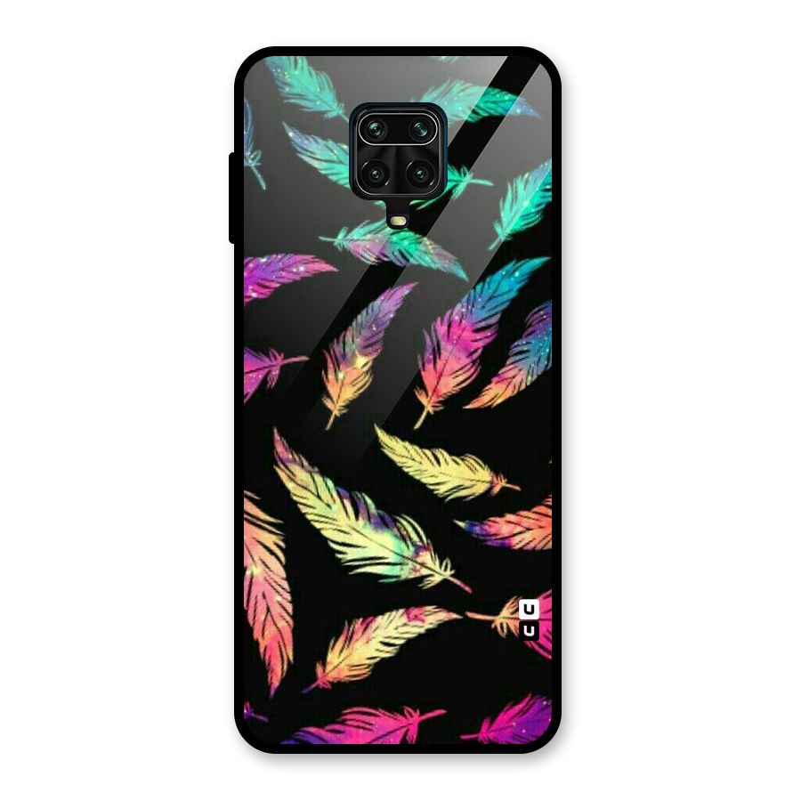 Bright Feathers Glass Back Case for Redmi Note 10 Lite
