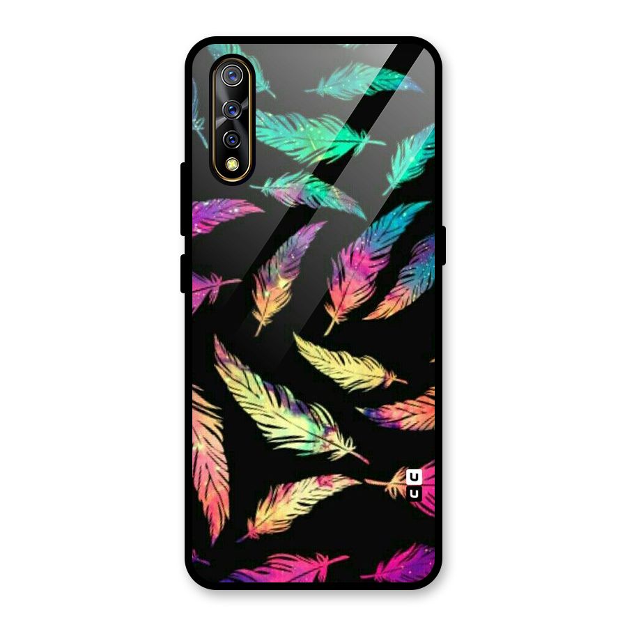 Bright Feathers Glass Back Case for Vivo S1