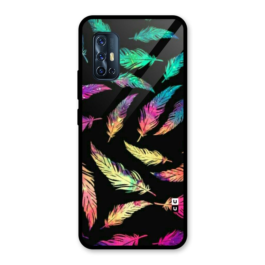 Bright Feathers Glass Back Case for Vivo V17