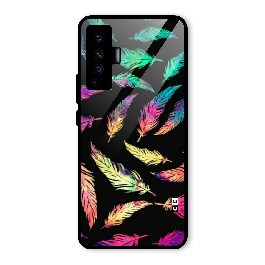 Bright Feathers Glass Back Case for Vivo X50