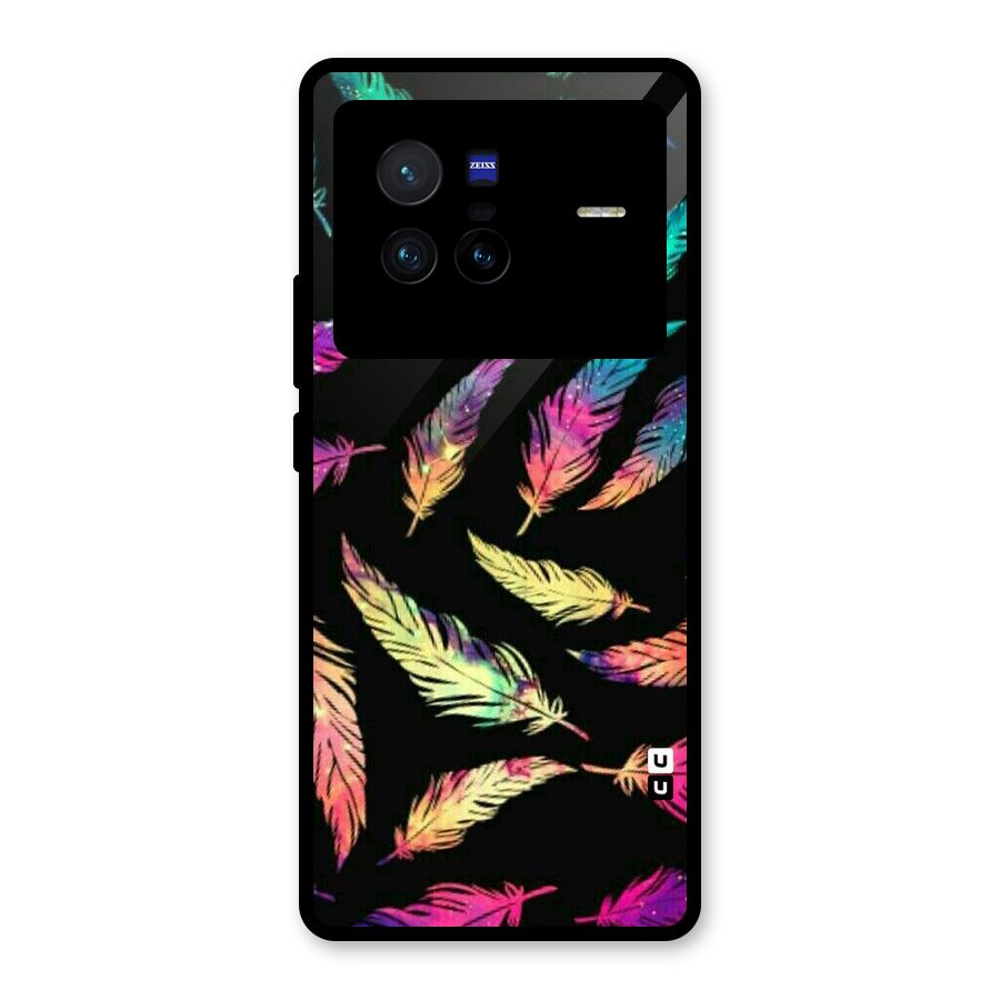 Bright Feathers Glass Back Case for Vivo X80