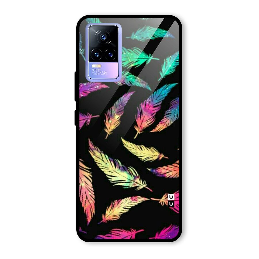 Bright Feathers Glass Back Case for Vivo Y73