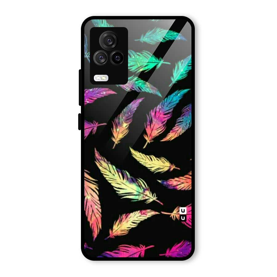 Bright Feathers Glass Back Case for Vivo iQOO 7 Legend 5G