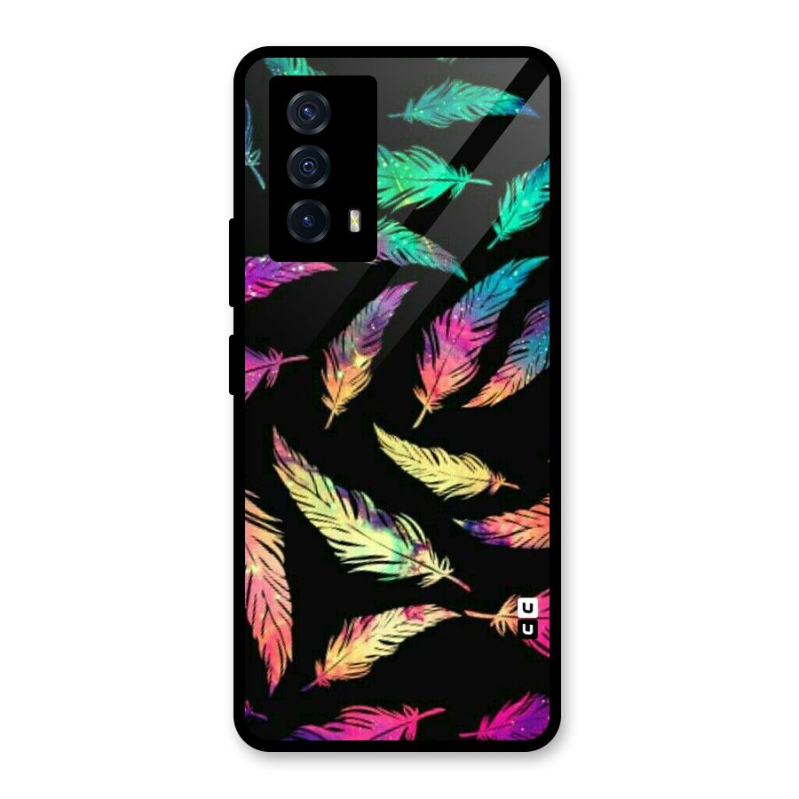 Bright Feathers Glass Back Case for Vivo iQOO Z5