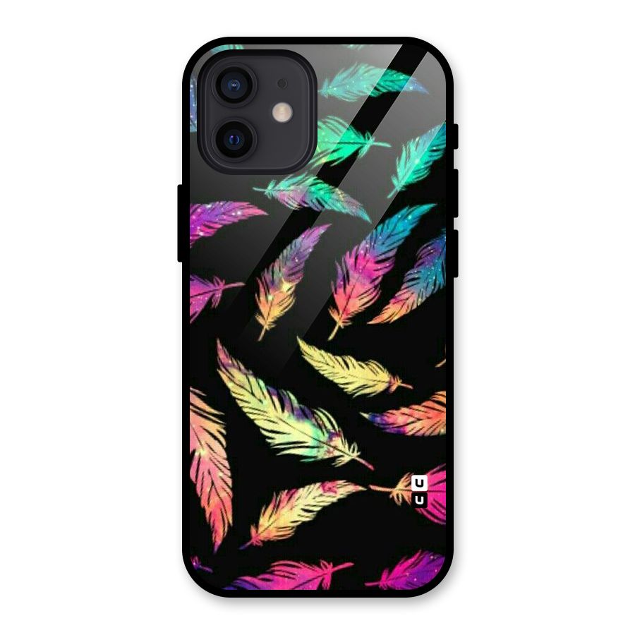 Bright Feathers Glass Back Case for iPhone 12