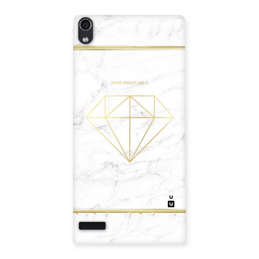 Bright Gold Diamond Back Case for Ascend P6