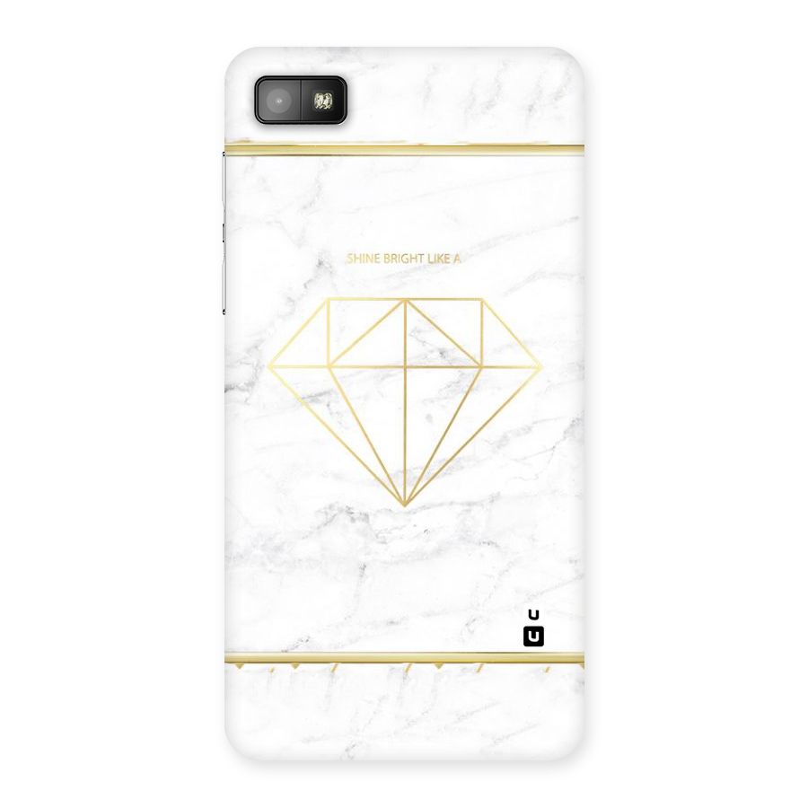 Bright Gold Diamond Back Case for Blackberry Z10