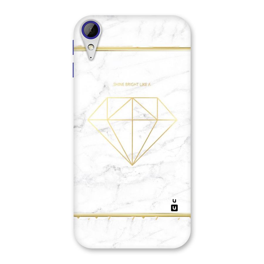 Bright Gold Diamond Back Case for Desire 830
