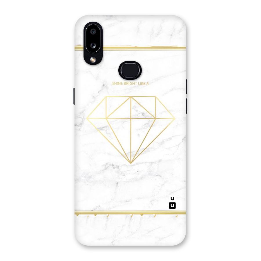 Bright Gold Diamond Back Case for Galaxy A10s