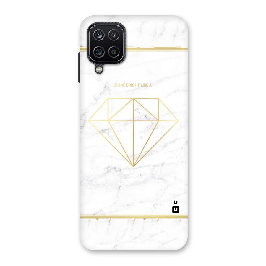 Bright Gold Diamond Back Case for Galaxy A12