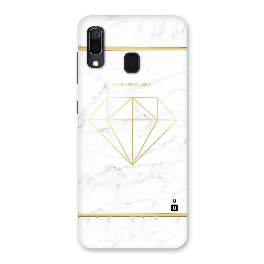 Bright Gold Diamond Back Case for Galaxy A30