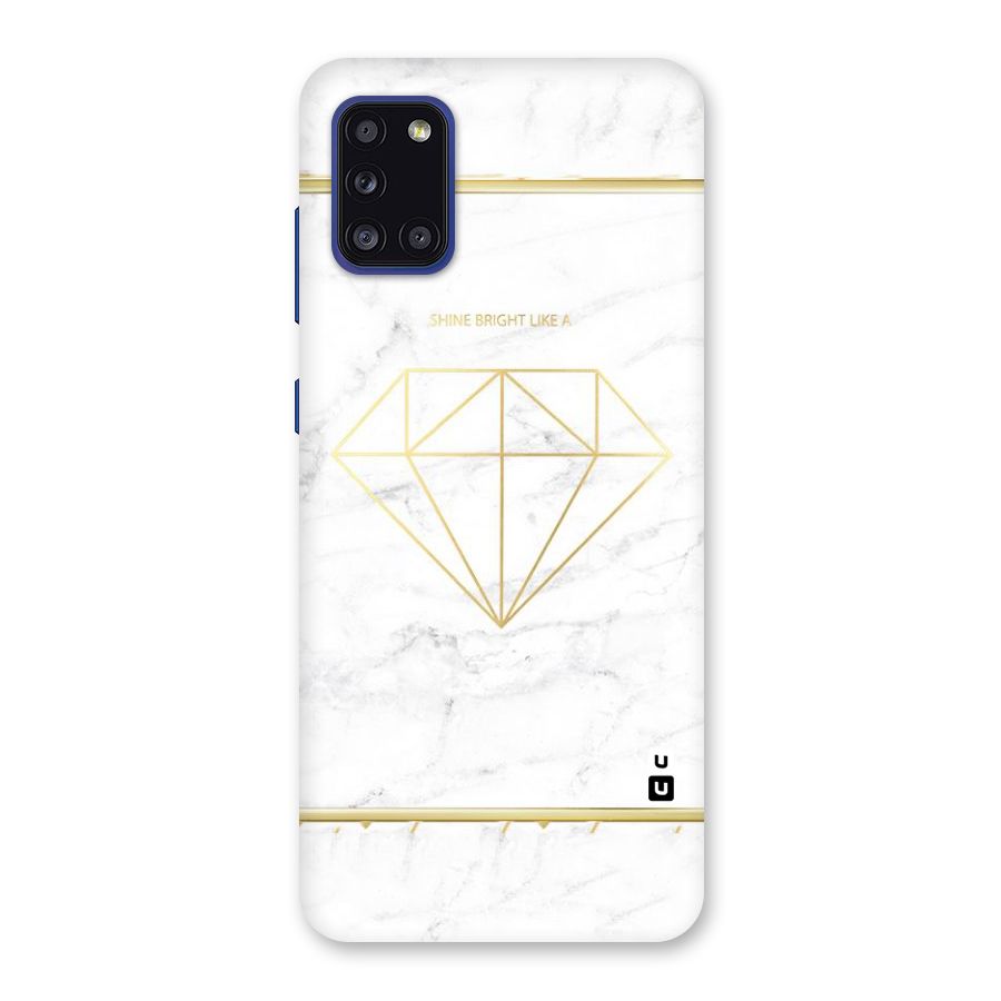 Bright Gold Diamond Back Case for Galaxy A31
