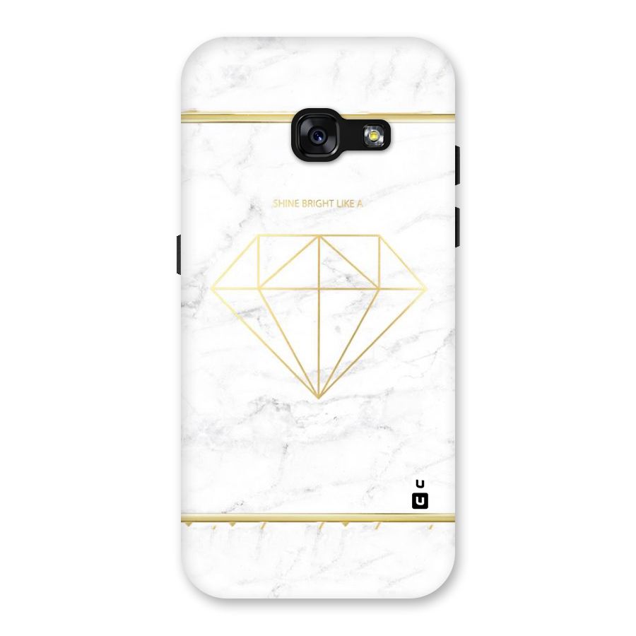 Bright Gold Diamond Back Case for Galaxy A3 (2017)