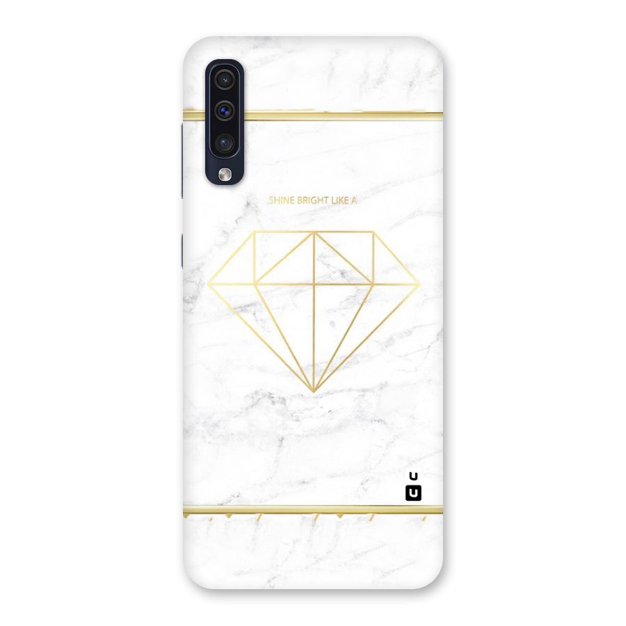Bright Gold Diamond Back Case for Galaxy A50s