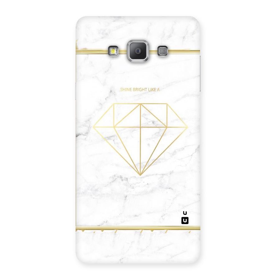 Bright Gold Diamond Back Case for Galaxy A7