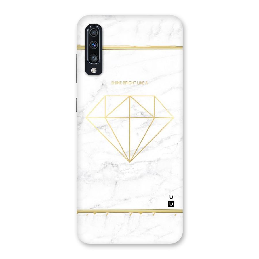 Bright Gold Diamond Back Case for Galaxy A70
