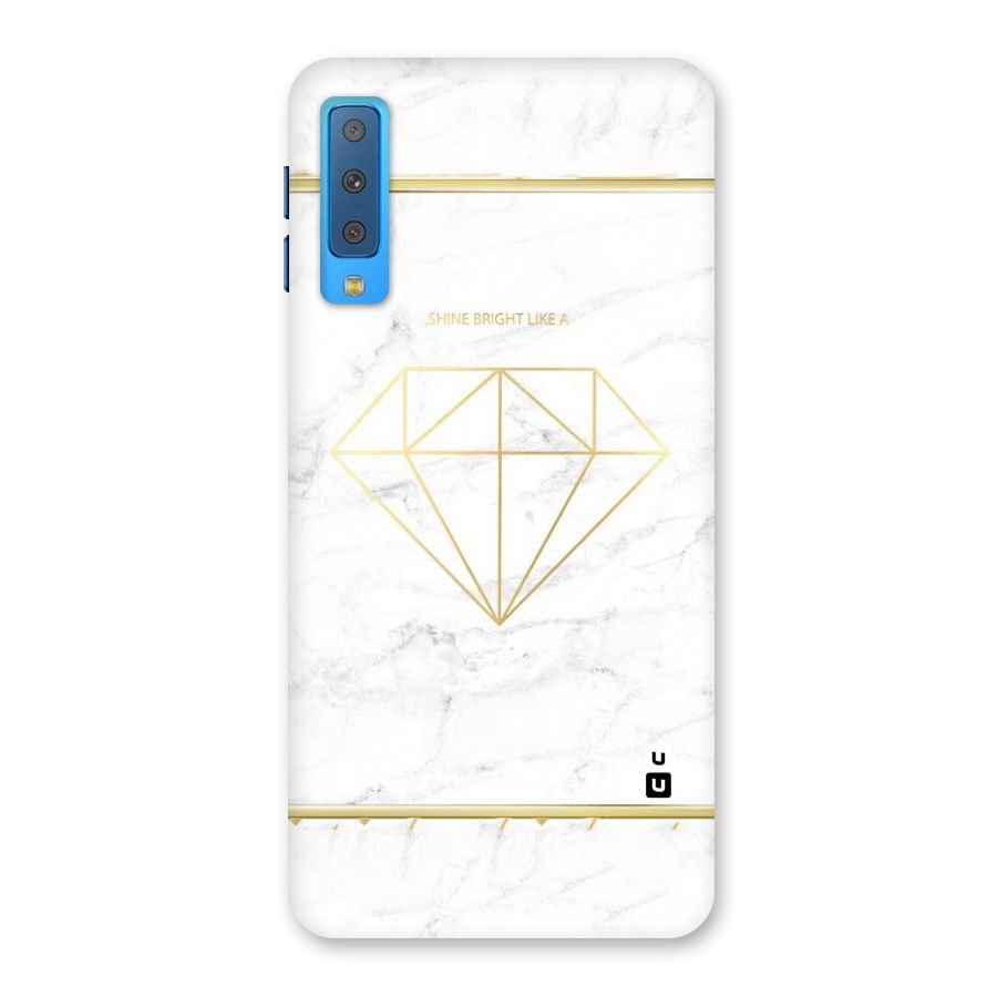 Bright Gold Diamond Back Case for Galaxy A7 (2018)