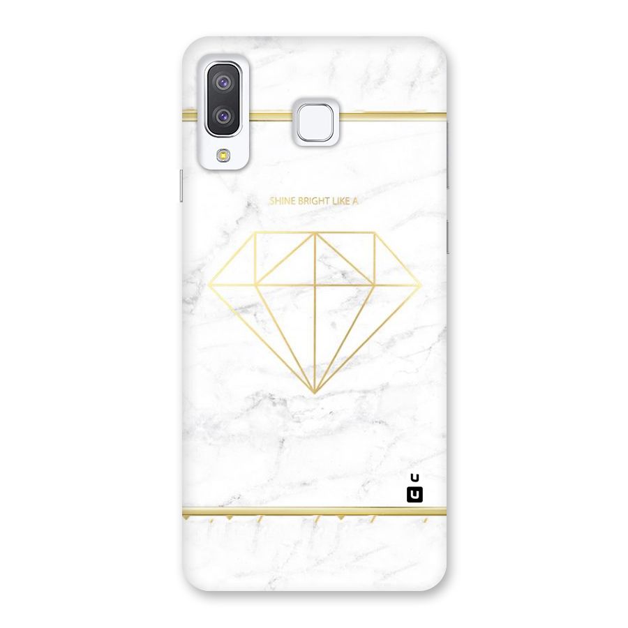 Bright Gold Diamond Back Case for Galaxy A8 Star