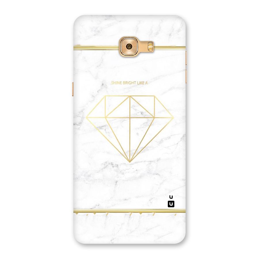 Bright Gold Diamond Back Case for Galaxy C9 Pro