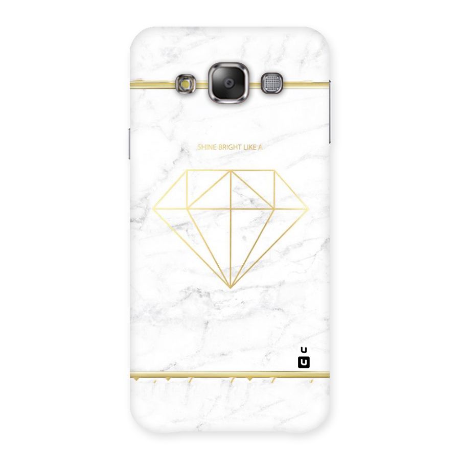 Bright Gold Diamond Back Case for Galaxy E7