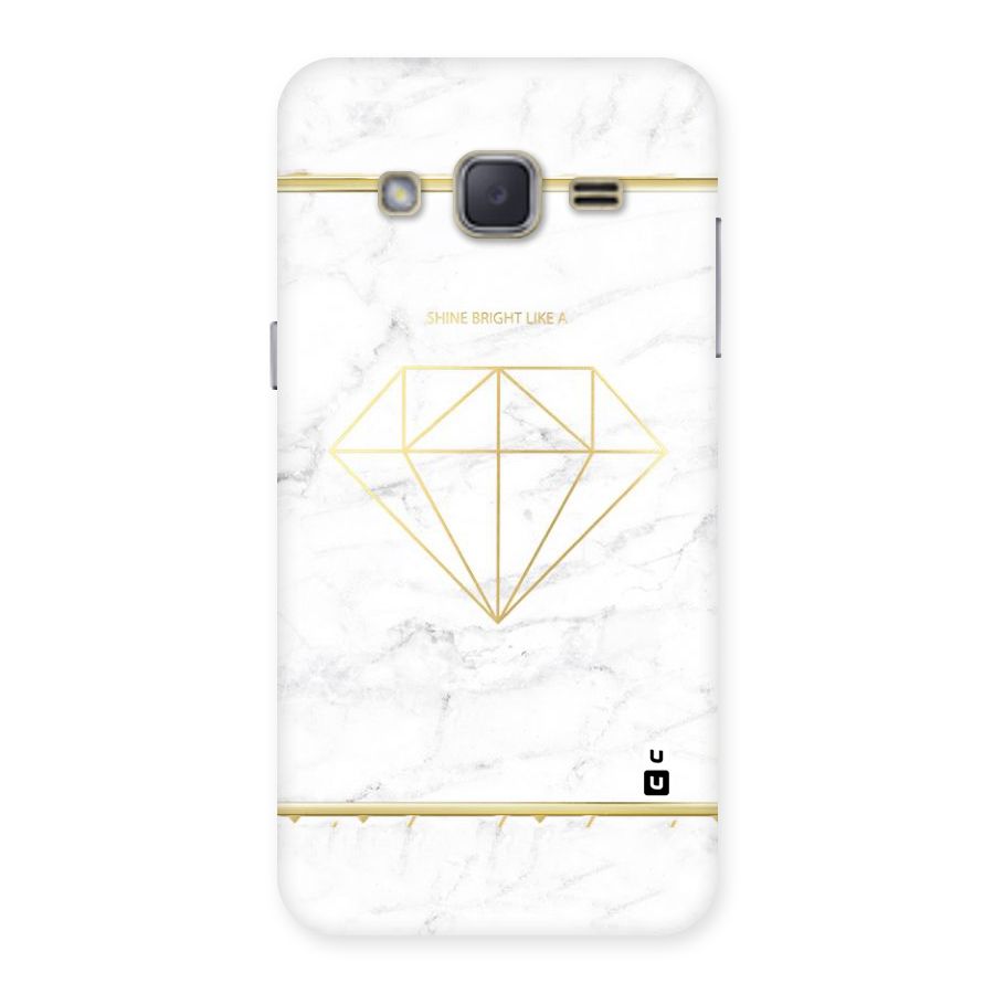 Bright Gold Diamond Back Case for Galaxy J2