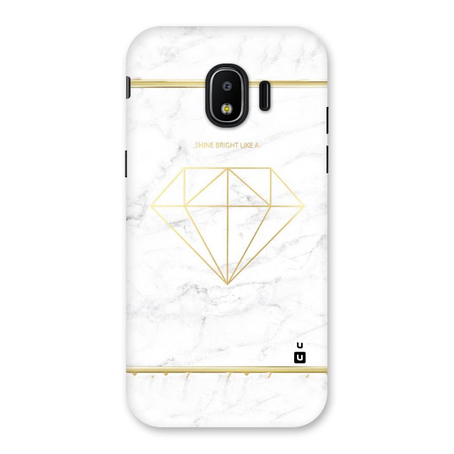 Bright Gold Diamond Back Case for Galaxy J2 Pro 2018