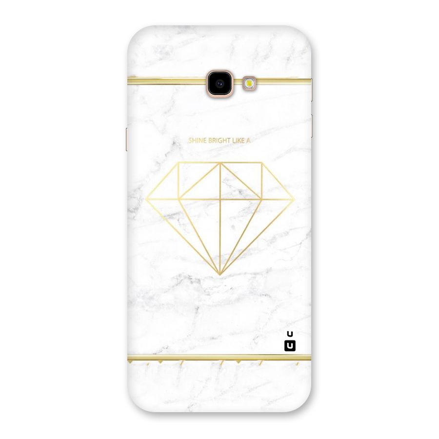 Bright Gold Diamond Back Case for Galaxy J4 Plus